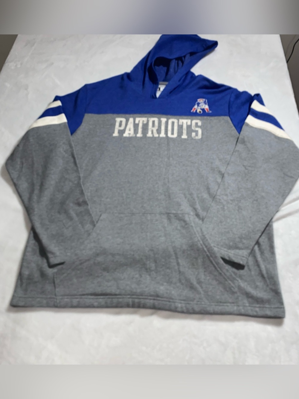 New England Patriots NFL Team Apparel Blue Pullover Hoodie Mens XL